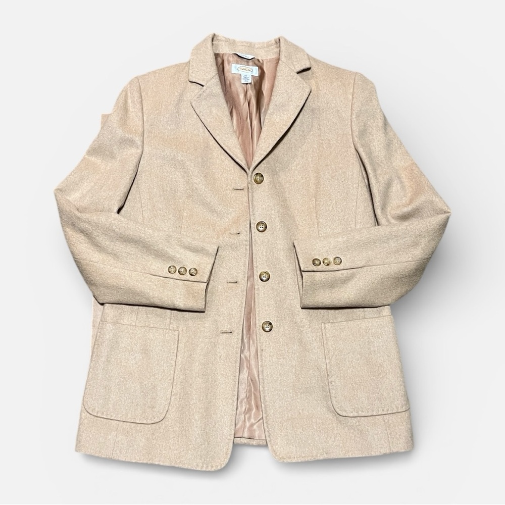 Talbots Pure Camel Hair Button Front Blazer Style Jacket Size 10